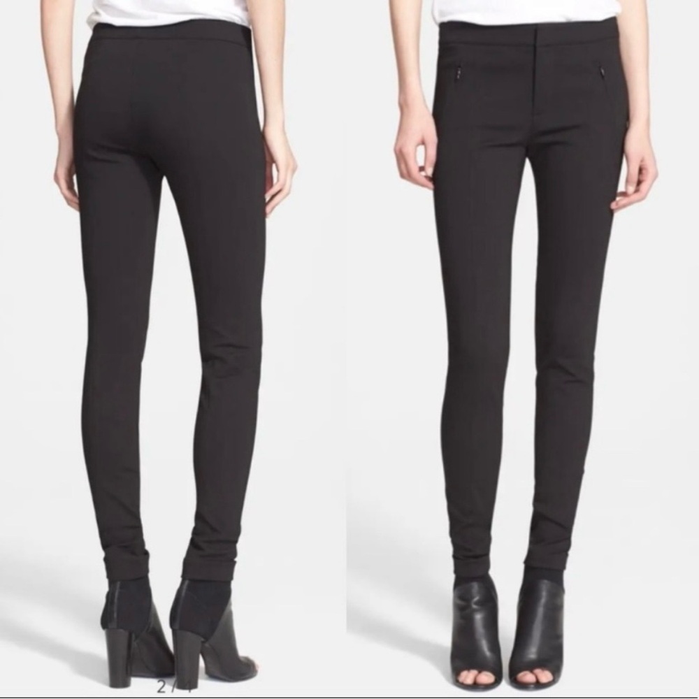 Vince Black Ponte Riding Pants/Leggings